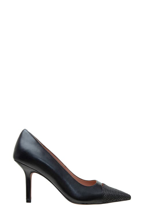 Linea Paolo Prue Pointed Cap Toe Pump In Black