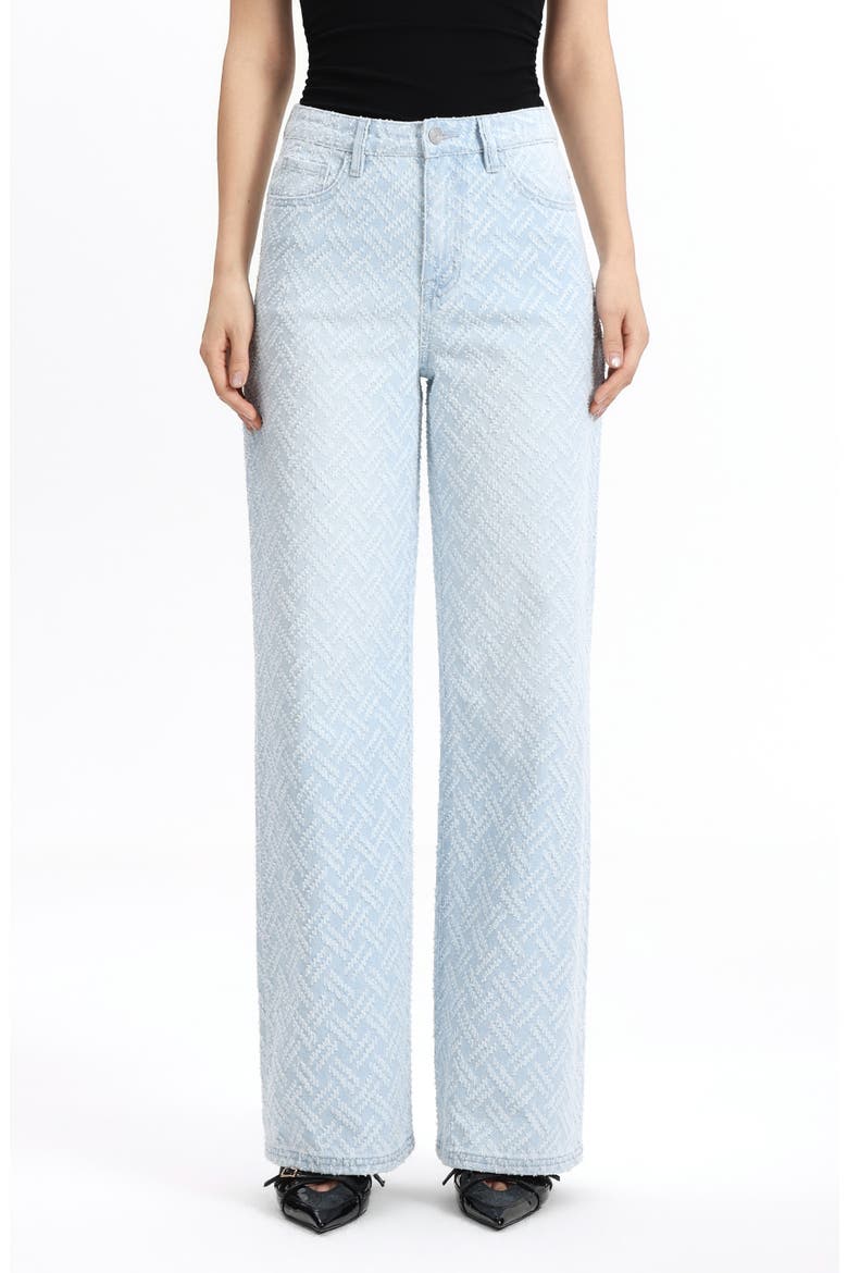 High Waist Straight Leg Jeans, Main, color, NEBULA