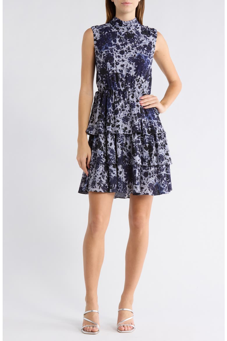 Ida Floral Shift Dress, Main, color, DENIM BLUE MULTI