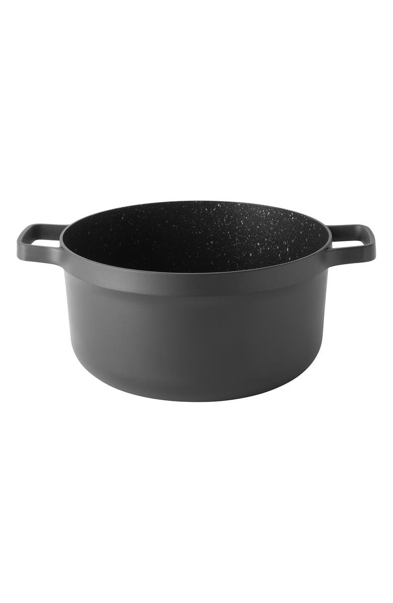 BergHOFF INTERNATIONAL Gem 10" Non-Stick Cast Aluminum Covered Stockpot, Alternate, color, Black