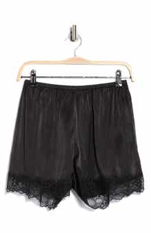 NSR Lace Trim Satin Shorts