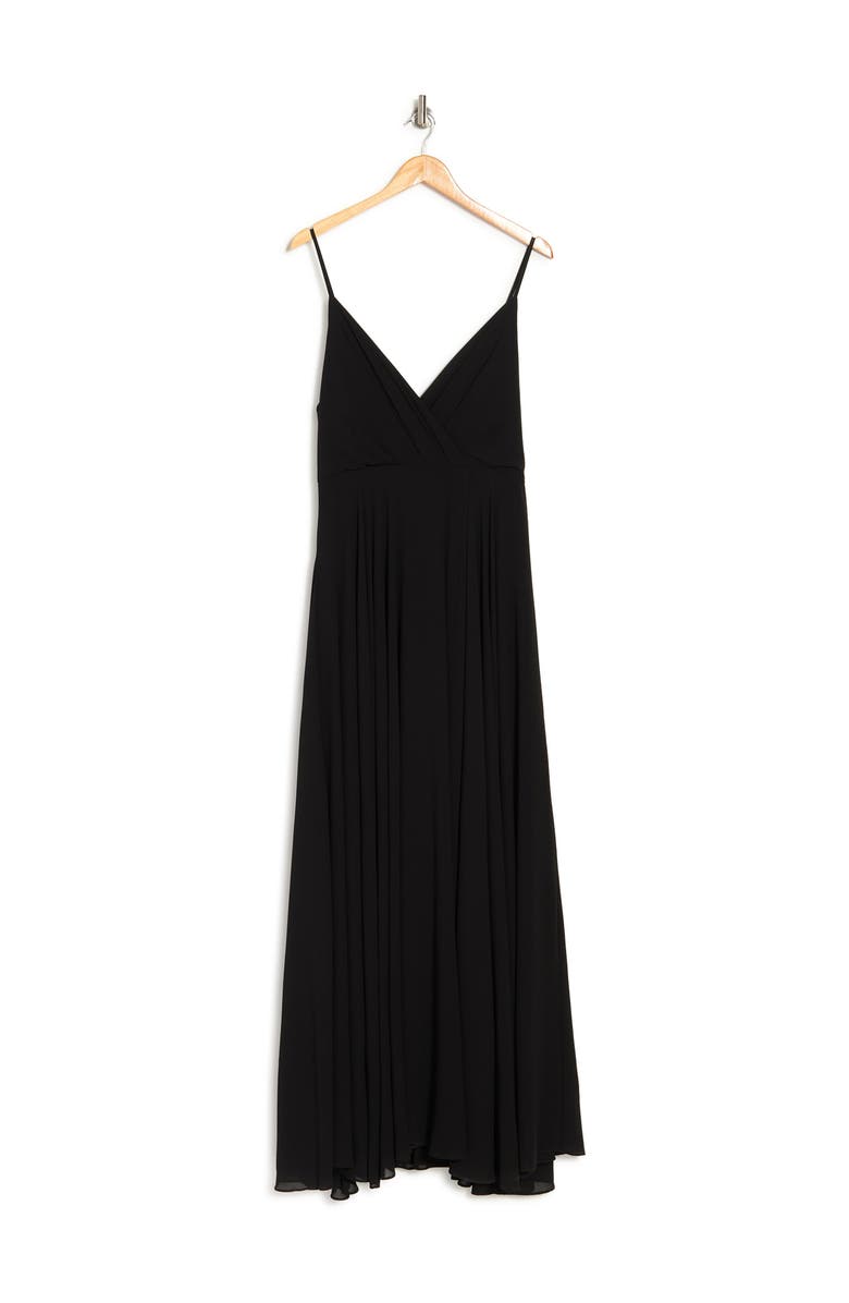 #Levkoff Surplice Neck Chiffon A-Line Gown, Main, color, 