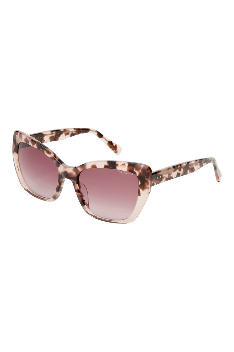 55mm Cat Eye Sunglasses, Alternate, color, BLUSH TORTOISE