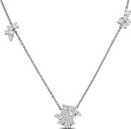 Julianna B. Lab-Grown Diamond Cluster Station Necklace 14K