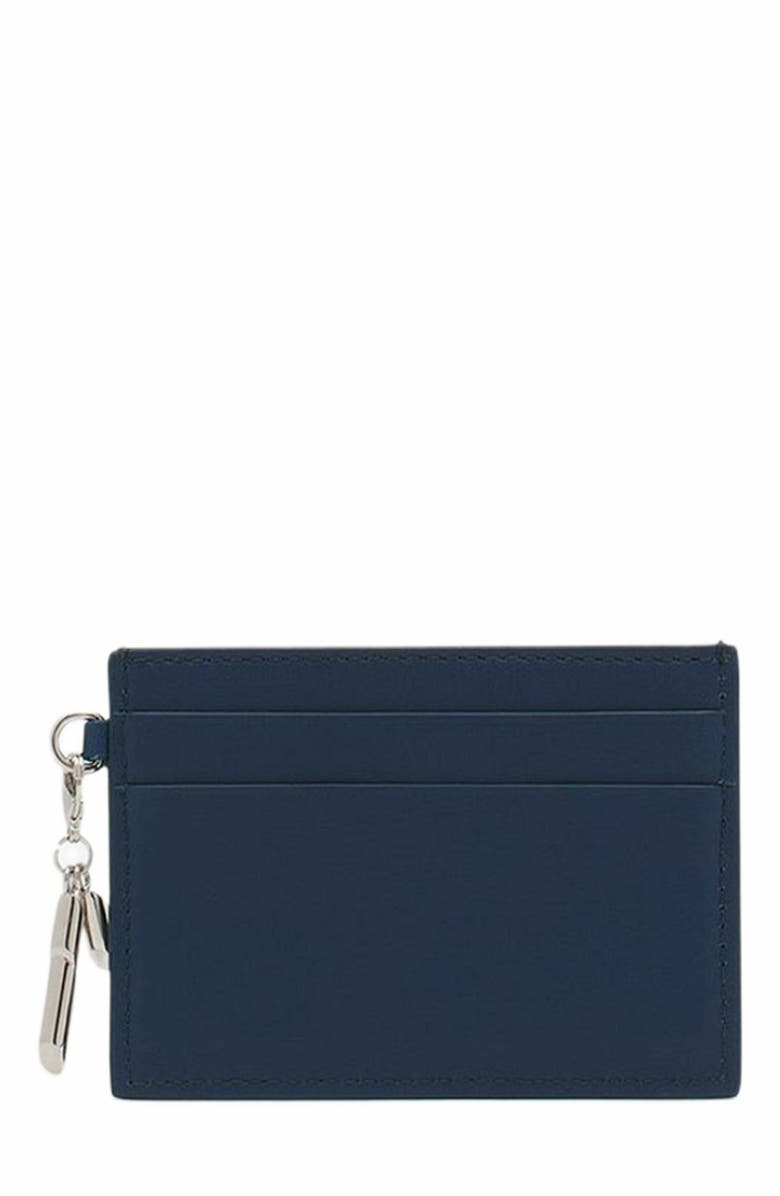 Lanvin Séquence Leather Cardholder, Alternate, color, Petrol Blue
