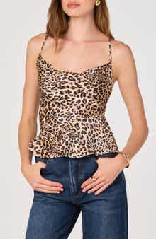 ASTR the Label Everli Polka Dot Tie Back Top