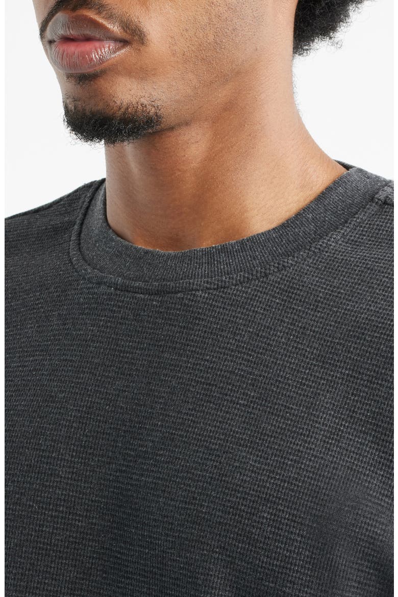 Oversize Waffle T-Shirt, Alternate, color, BLACK