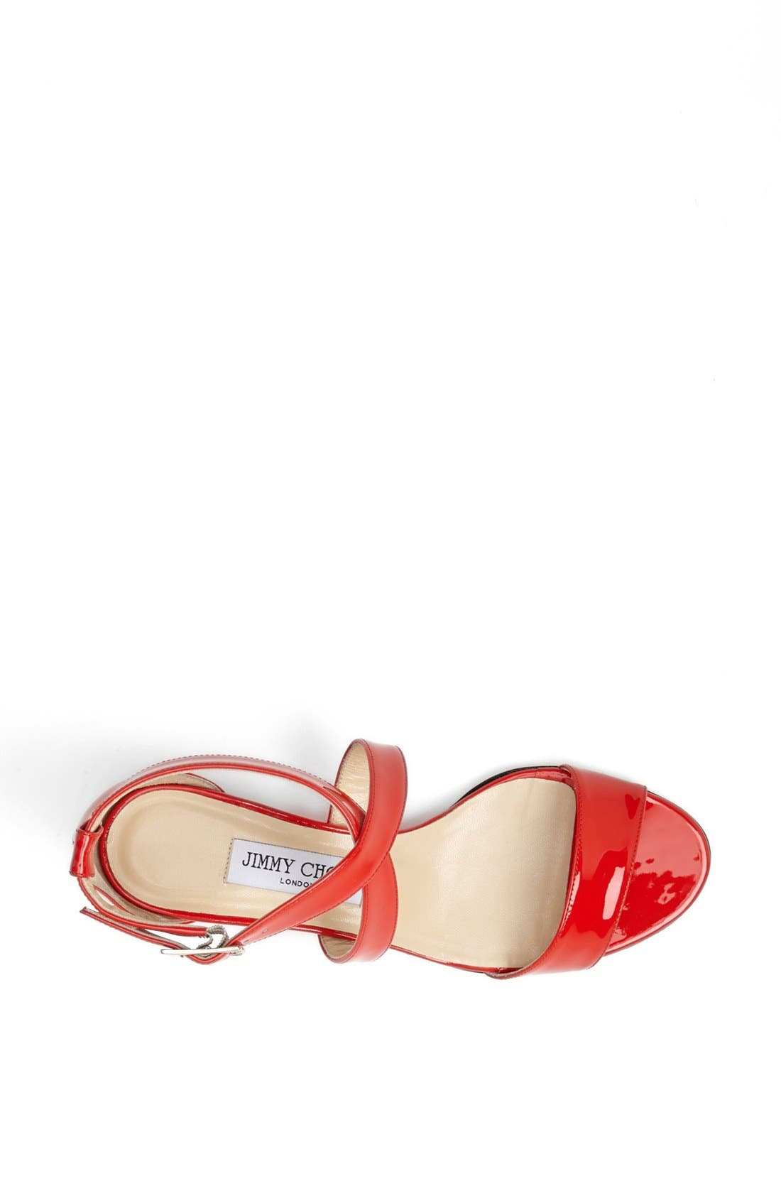 'Chiara' Strap Wedge Sandal, Alternate, color, FLAME