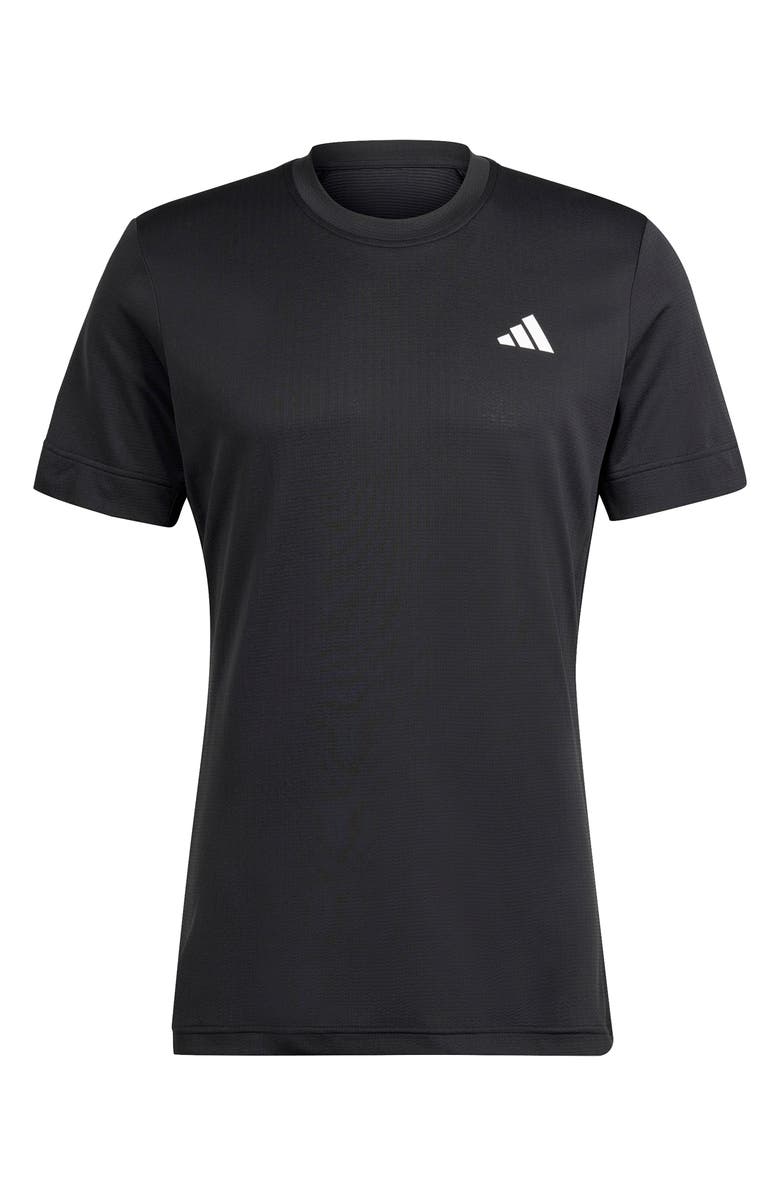 adidas Gameset Slim Fit Tennis T-Shirt, Alternate, color, Black