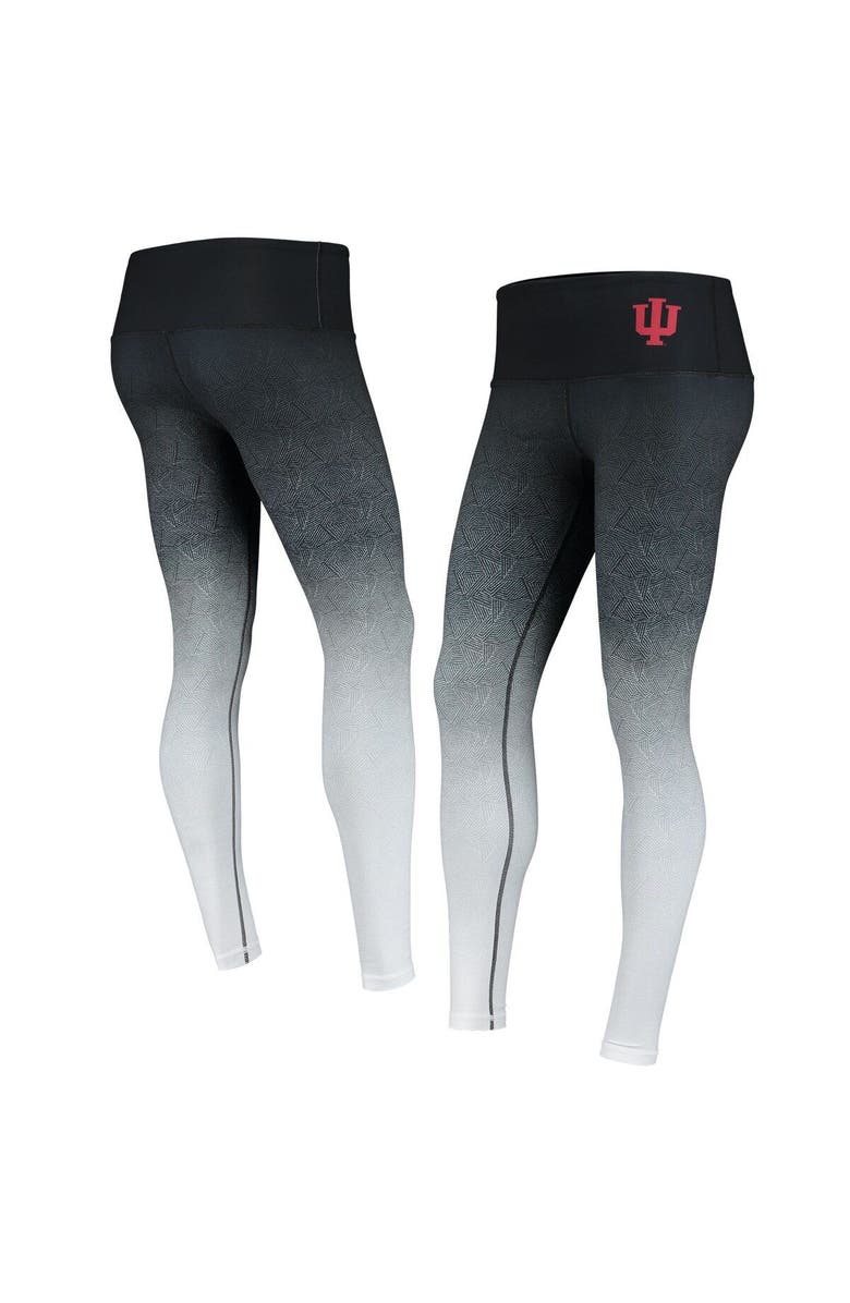 ZOOZATZ Women's ZooZatz Black/White Indiana Hoosiers Geometric Print Ombre Leggings, Main, color, 