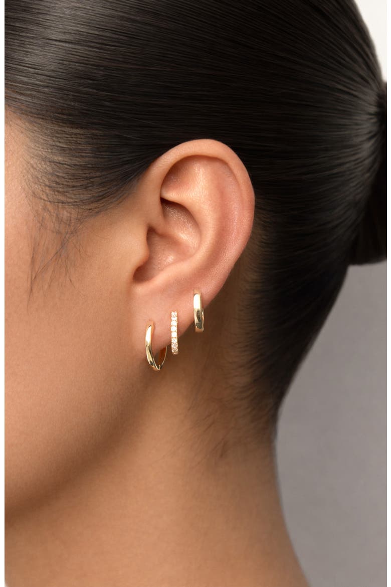 Set of 3 Elevated Classic Hoop Earrings, Alternate, color, GOLD