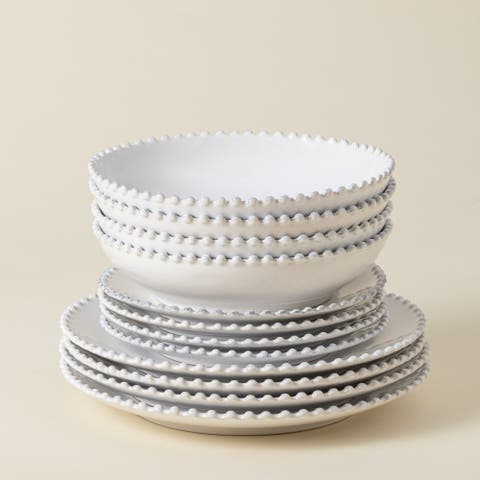 Pearl 12-pc place setting w/ pasta bowl