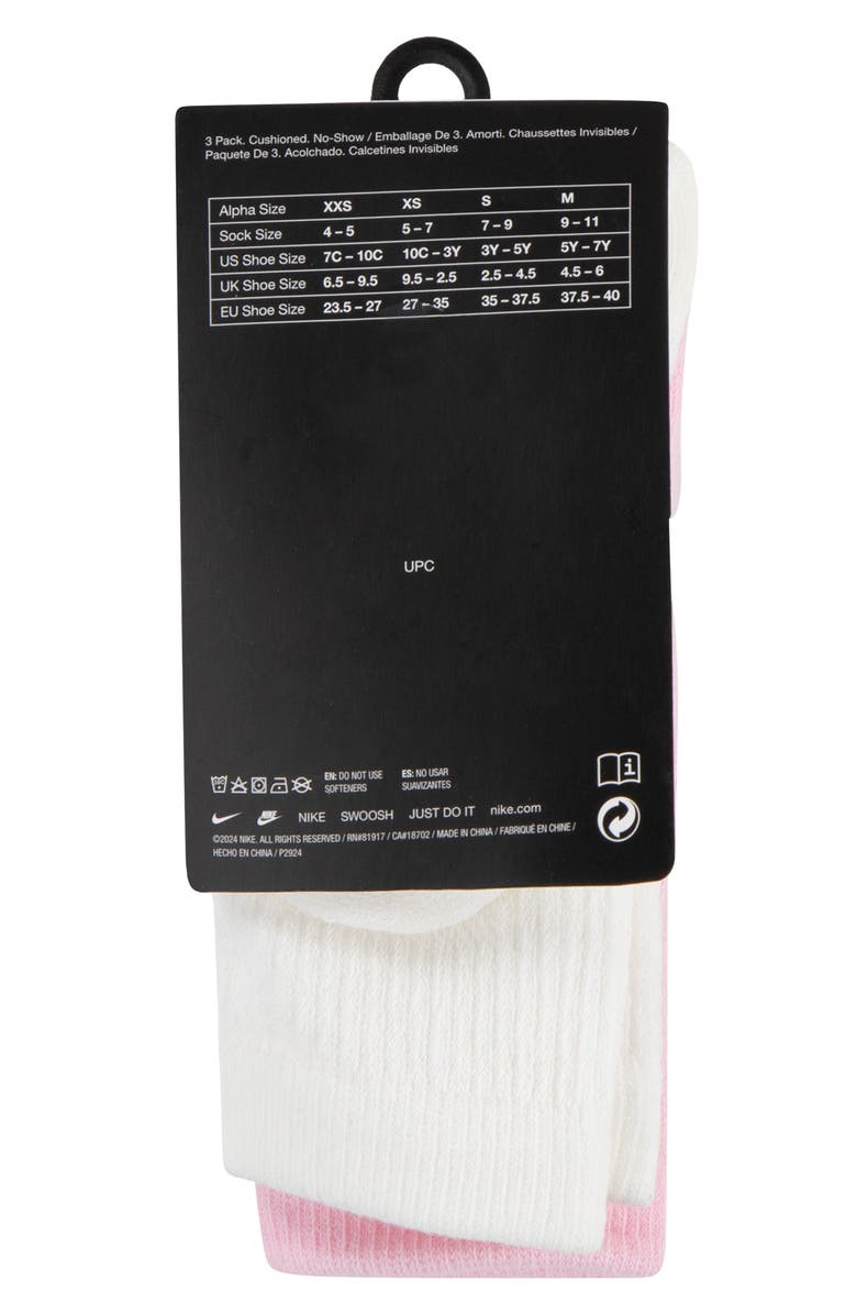 Nike Kids' 2-Pack C-Day Cushion Crew Socks, Alternate, color, Pink Foam