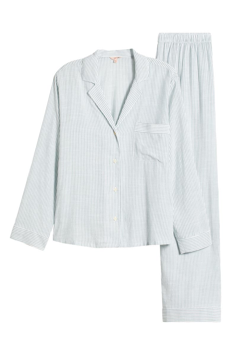 Eberjey Nautico Stripe Long Sleeve Top & Pants Pajamas, Alternate, color, 