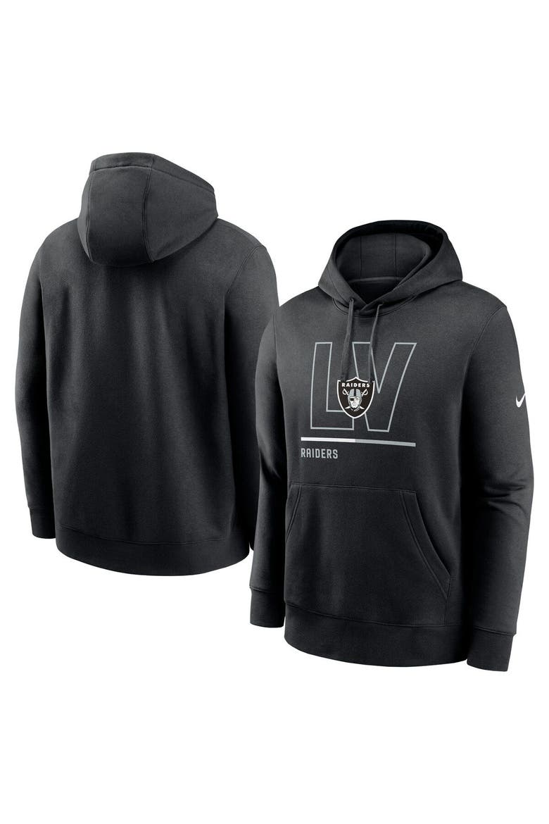 Men's Nike Black Las Vegas Raiders City Code Club Fleece Pullover Hoodie, Main, color, Black