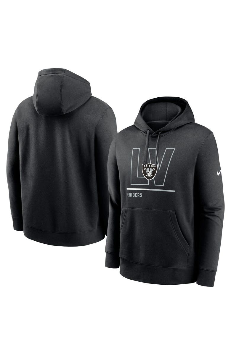 Nike Men's Nike Black Las Vegas Raiders City Code Club Fleece Pullover Hoodie, Main, color, Black
