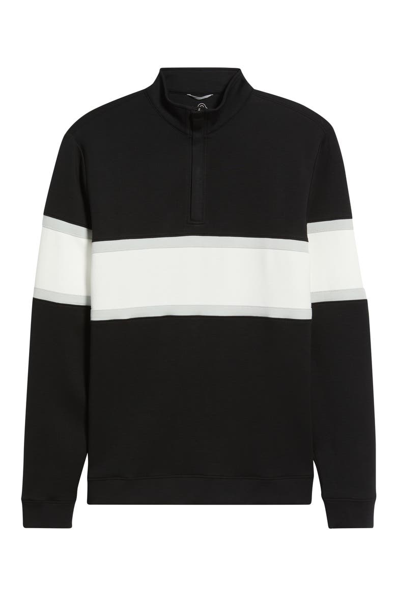 Owen Chest Stripe Golf Quarter Zip, Alternate, color, BLACK-WHITE