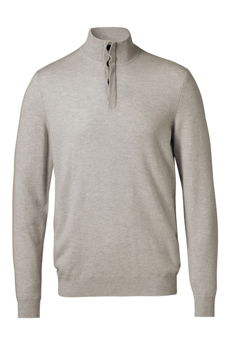 Merino/Cashmere Button Neck, Main, color, SILVER GREY