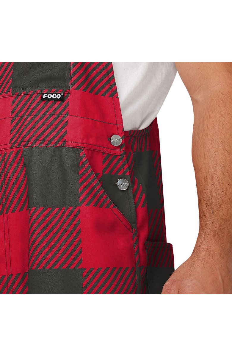 FOCO Men's FOCO  Red Tampa Bay Buccaneers Big Logo Plaid Overalls, Alternate, color, Red