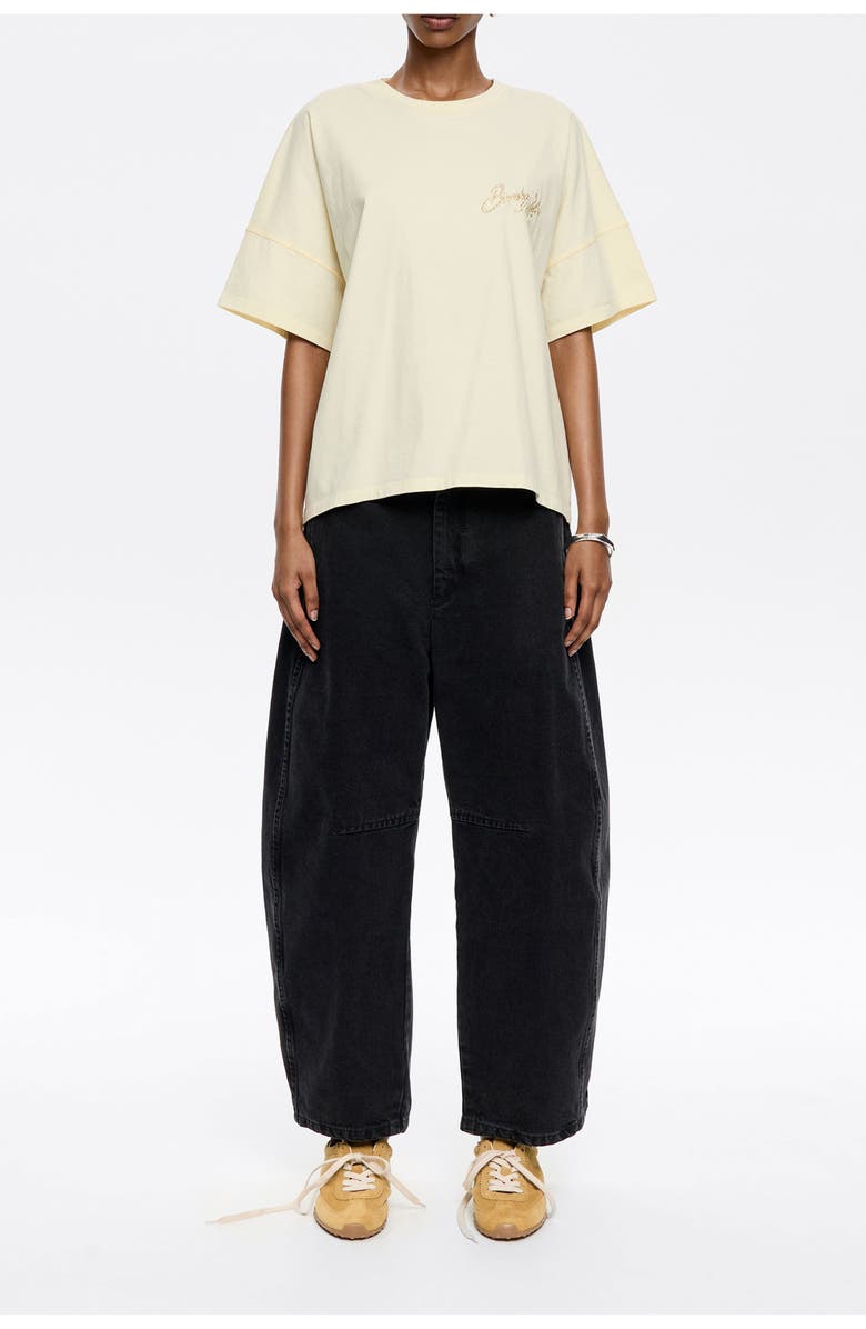 Bimba y Lola Barrel Washed Jeans, Main, color, 