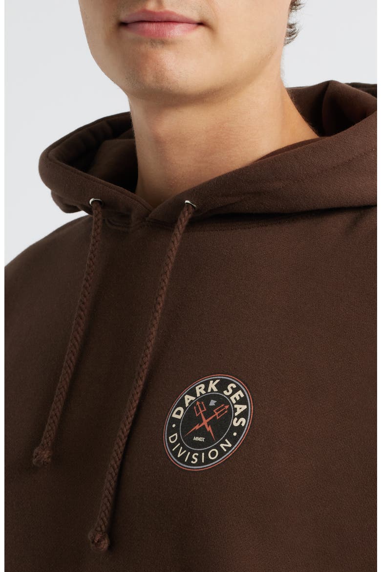 Time Teller Logo Graphic Fleece Hoodie, Alternate, color, BROWN