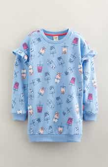 Tucker + Tate Kids' Print Cotton Sweatshirt Dress