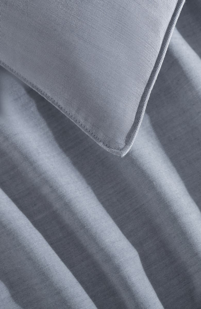 Calvin Klein Reversible Tencel<sup>®</sup> Lyocell Duvet Cover & Sham Set, Alternate, color, Blue