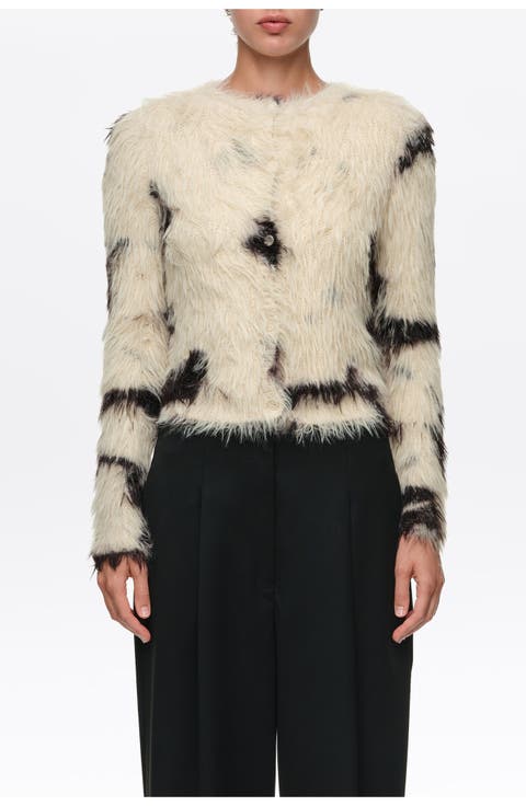 Straight Fur Cardigan