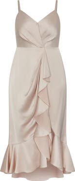 City Chic Belle Sleeveless Ruffle Maxi Dress