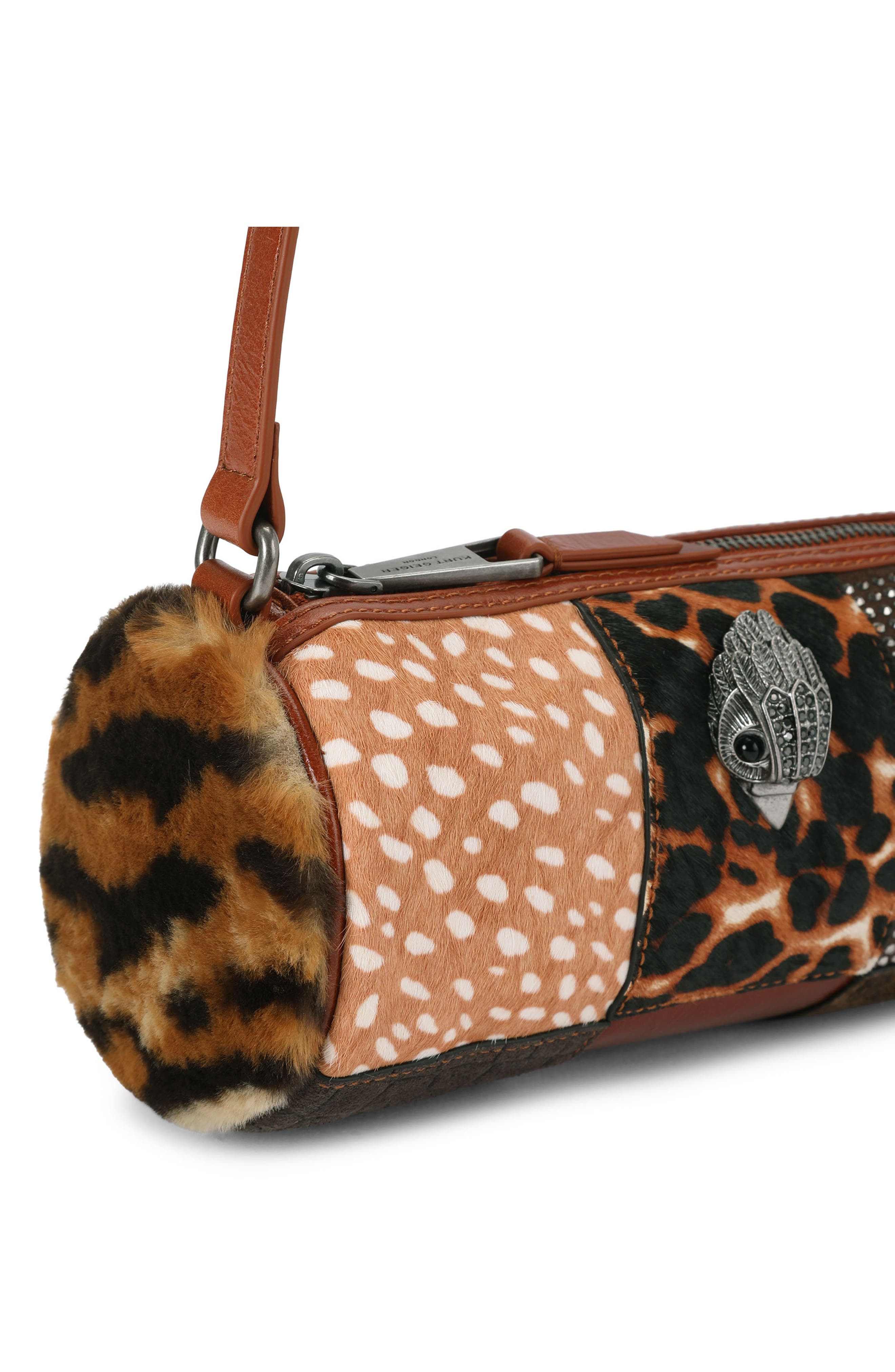 Kensington Small Barrel Leather Bag, Alternate, color, OPEN BROWN