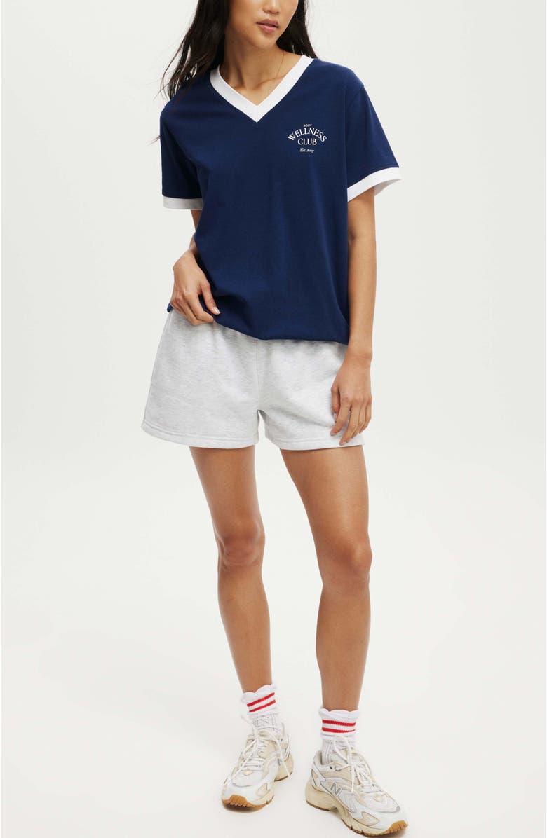 COTTON ON BODY Women's Active V Neck Tshirt, Alternate, color, Heritage Blue Heritage Club