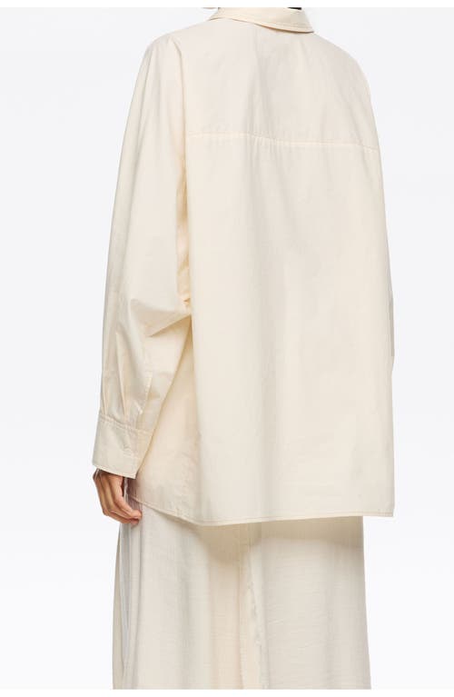 Bimba Y Lola Oversize Stitching Shirt In White