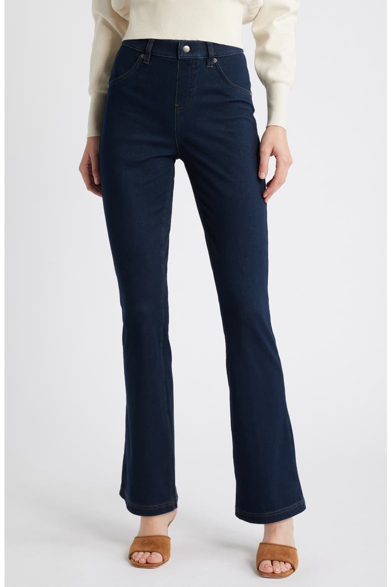 Baby Bootcut Denim Leggings, Main, color, BLACK INDIGO