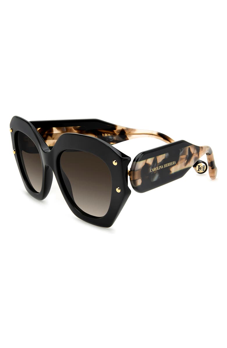 Carolina Herrera Her 53mm Gradient Square Sunglasses, Alternate, color, 