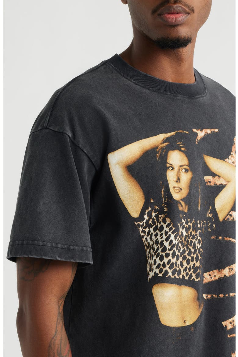 Oversize Shania Twain Graphic T-Shirt, Alternate, color, BLACK WASH