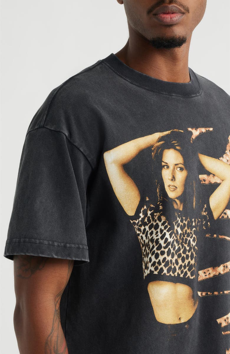 BRAVADO Oversize Shania Twain Graphic T-Shirt, Alternate, color, Black Wash