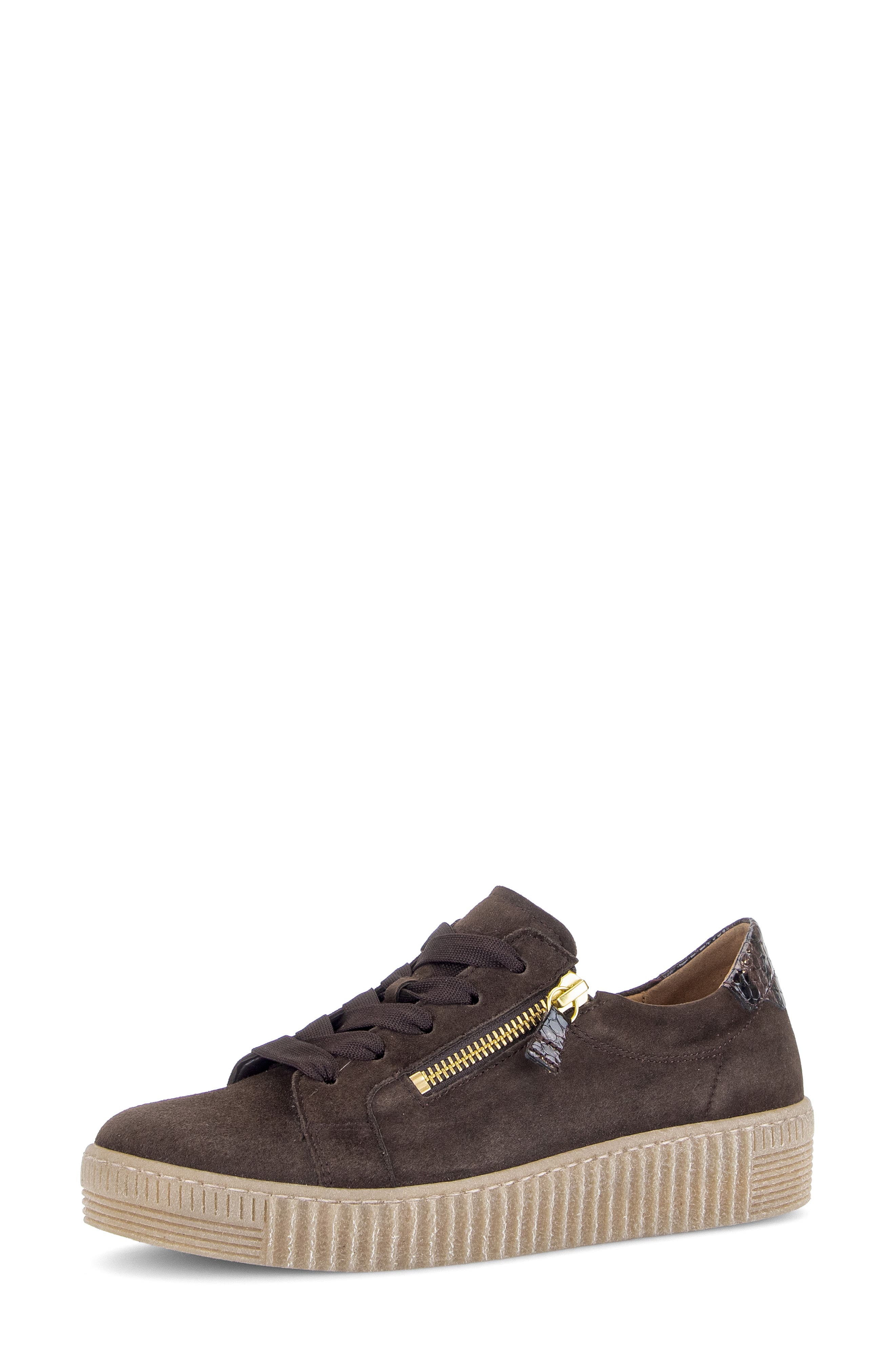Diana Leather Sneaker, Main, color, MOCCA