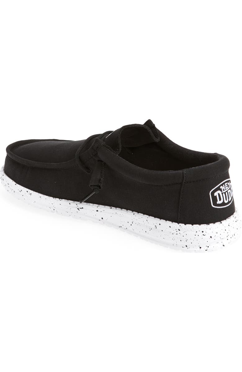 Hey Dude Wally Slub Canvas Slip-On Shoe, Alternate, color, Black