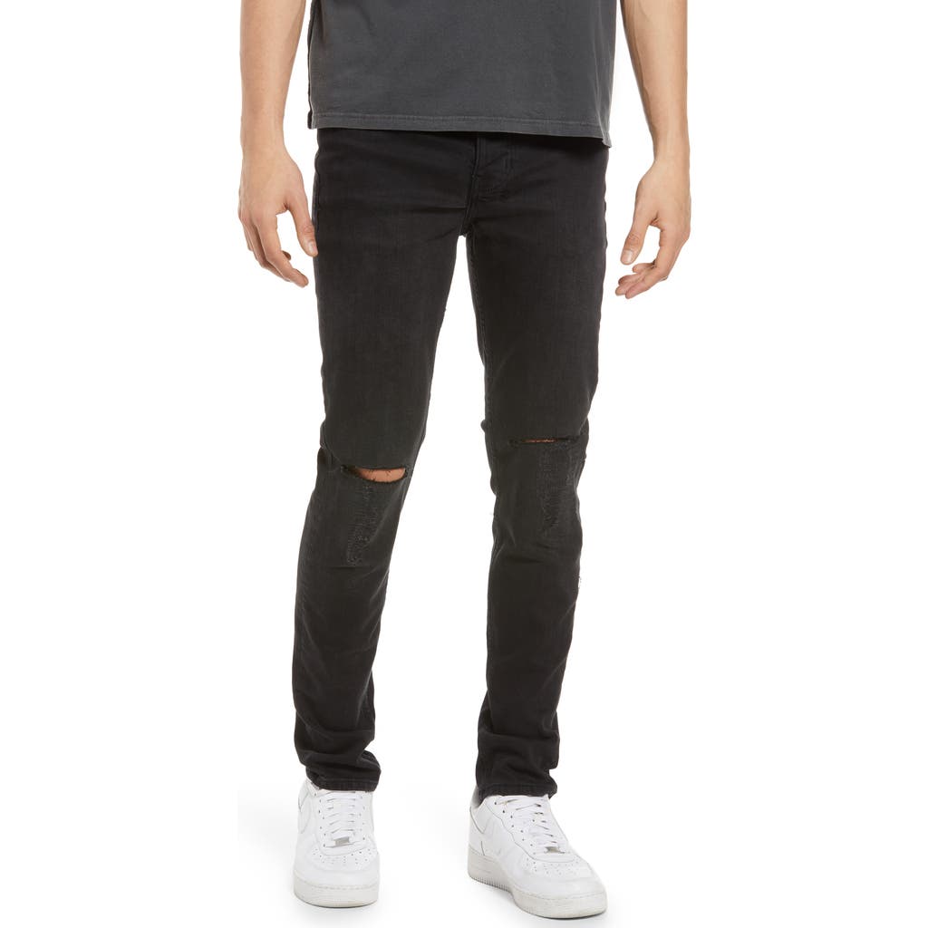 Ksubi Chitch Krow Krushed Ripped Slim Skinny Jeans In Black