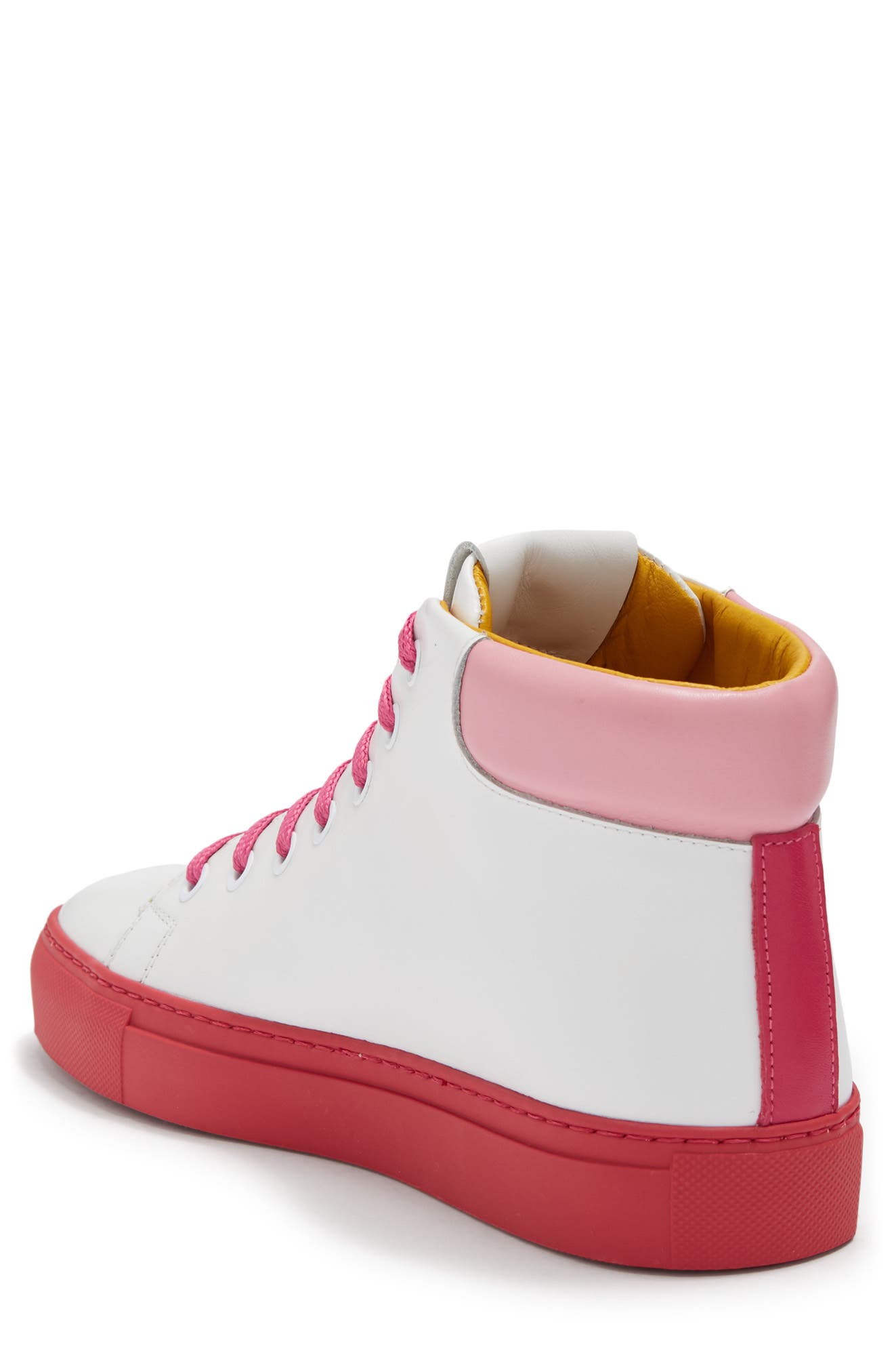 Moschino High Top Logo Sneaker, Alternate, color, 
