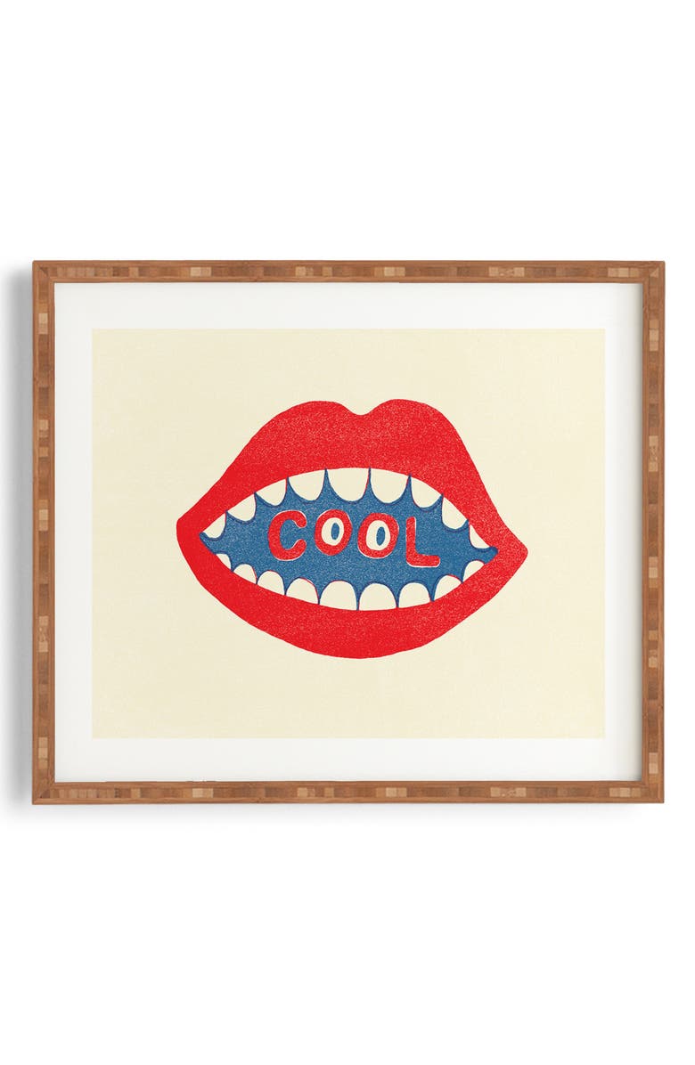 Deny Designs Cool Mouth Framed Wall Art, Main, color, 