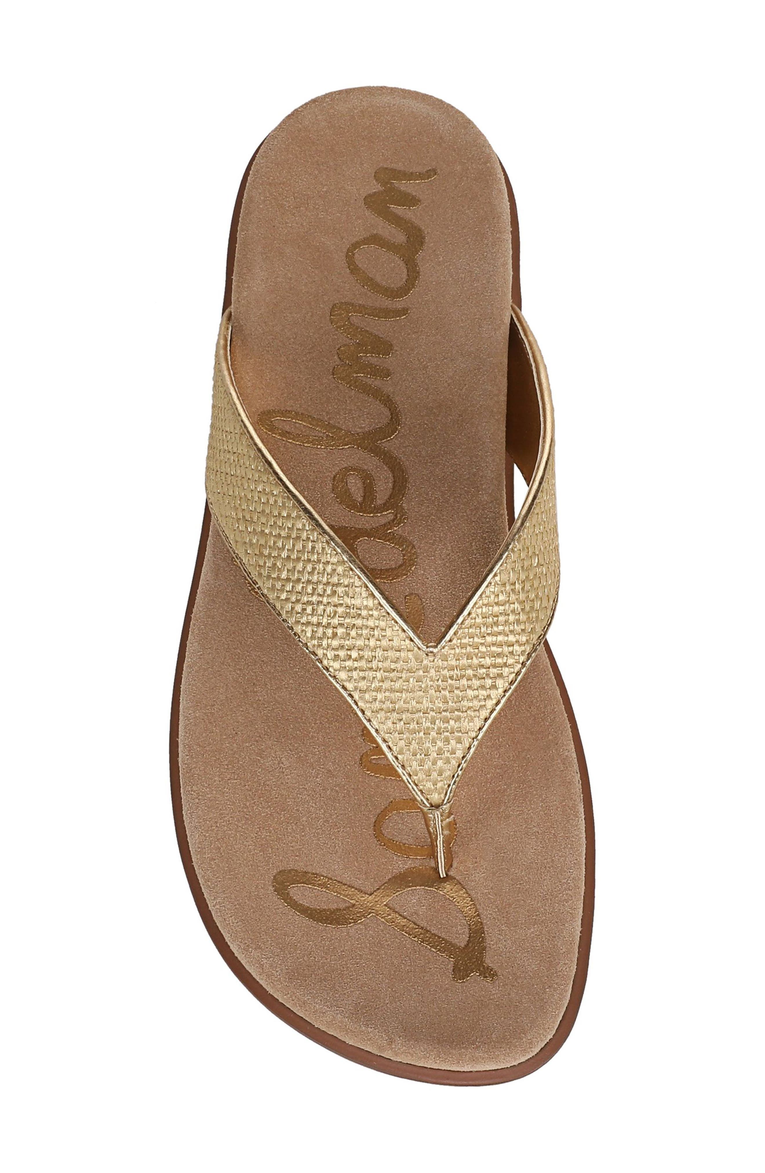 Lila Flip Flop, Alternate, color, AMBER GOLD