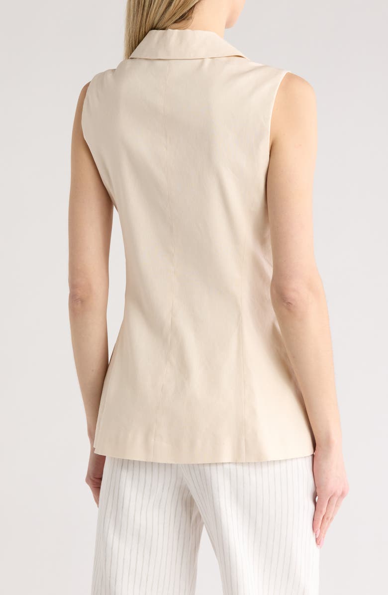 rag & bone Drea Linen Blend Vest, Alternate, color, Ivory