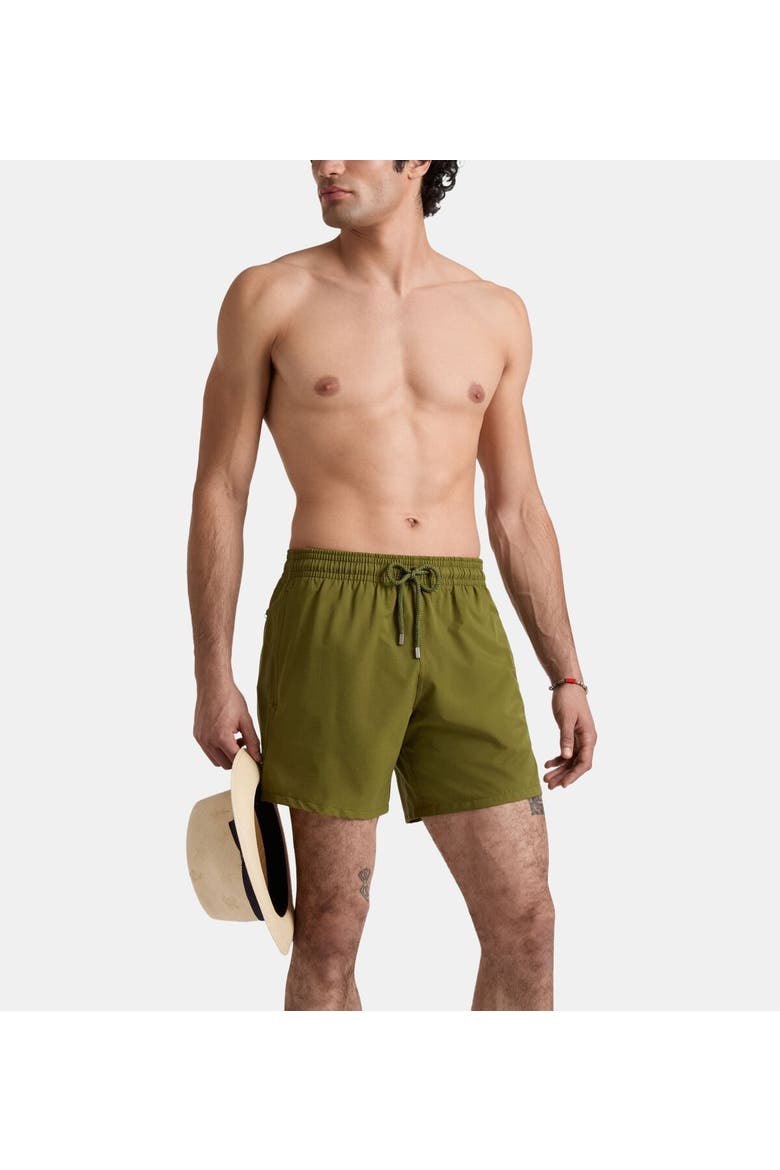 Men Micro-Perforated Ultra-Light and Packable Swim Trunks Solid, Alternate, color, Khaki