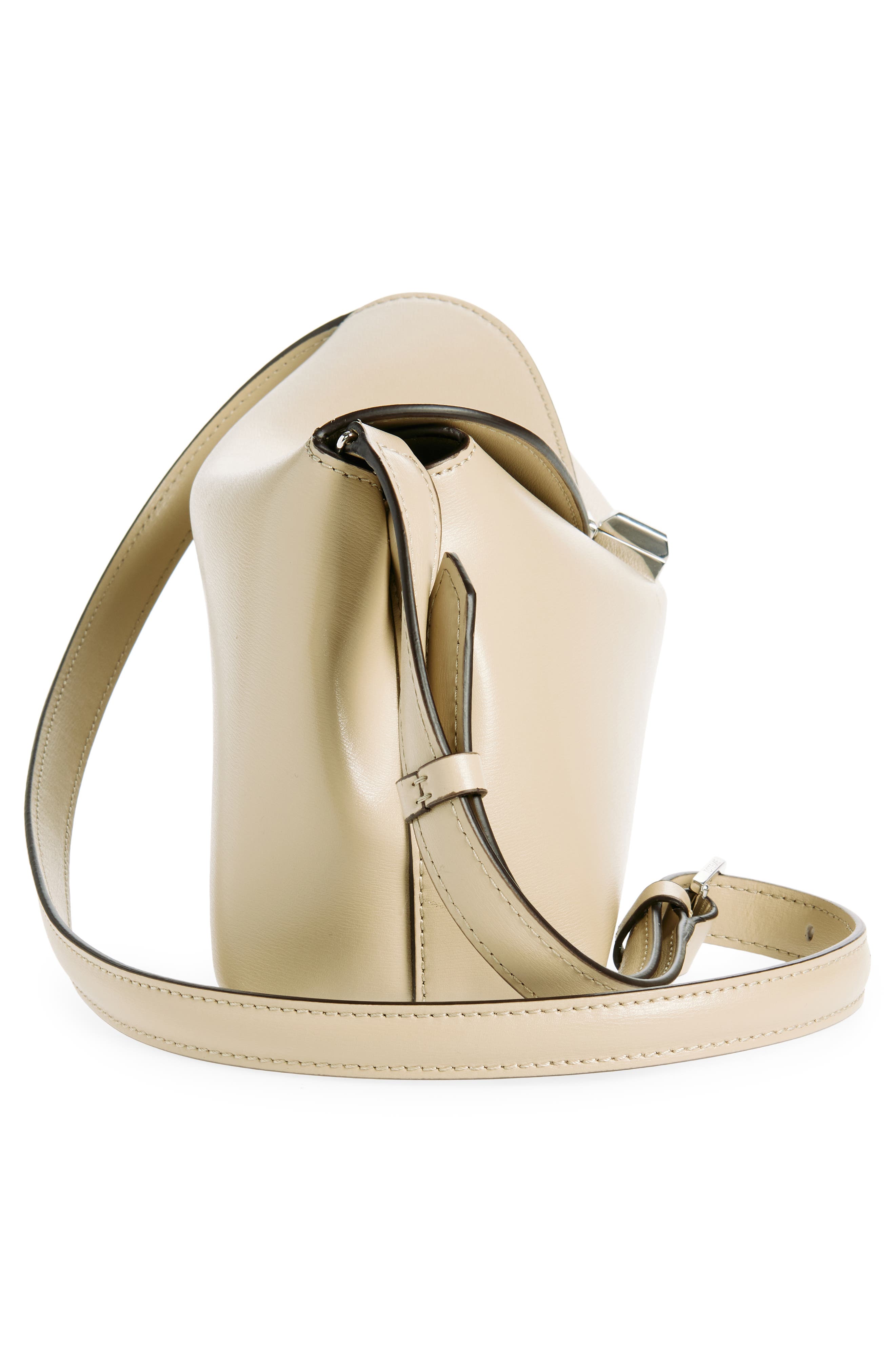 TOTEME Palmellata T-Lock Leather Clutch Crossbody, Alternate, color, Fawn