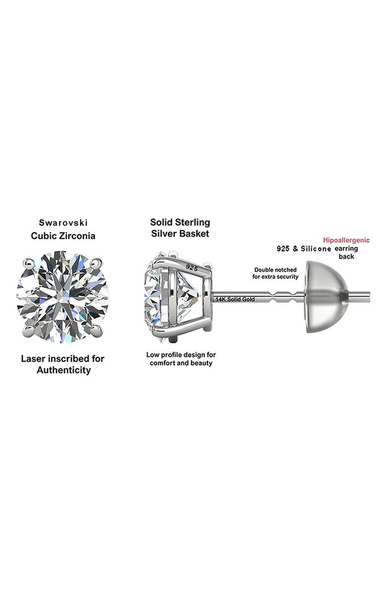 SAVVY CIE JEWELS Swarovski Crystal Stud Earrings, Alternate, color,