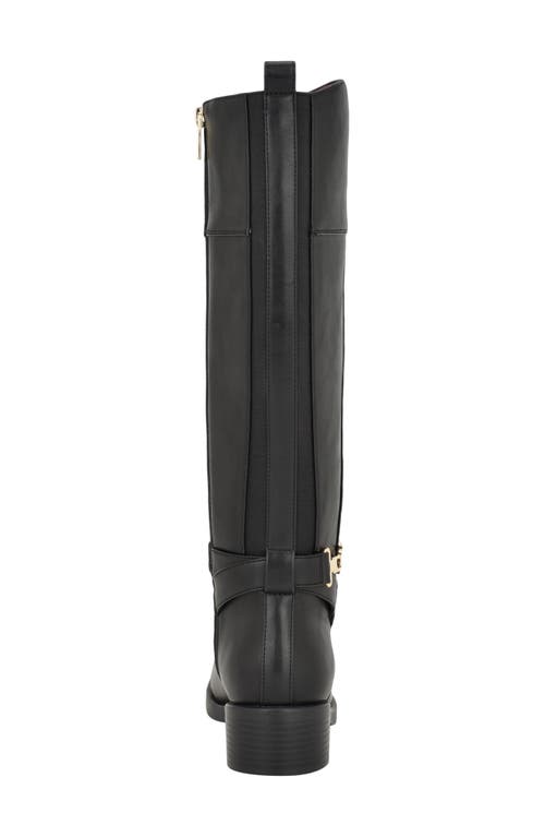 Tommy Hilfiger Ionni Knee High Riding Boot In Black