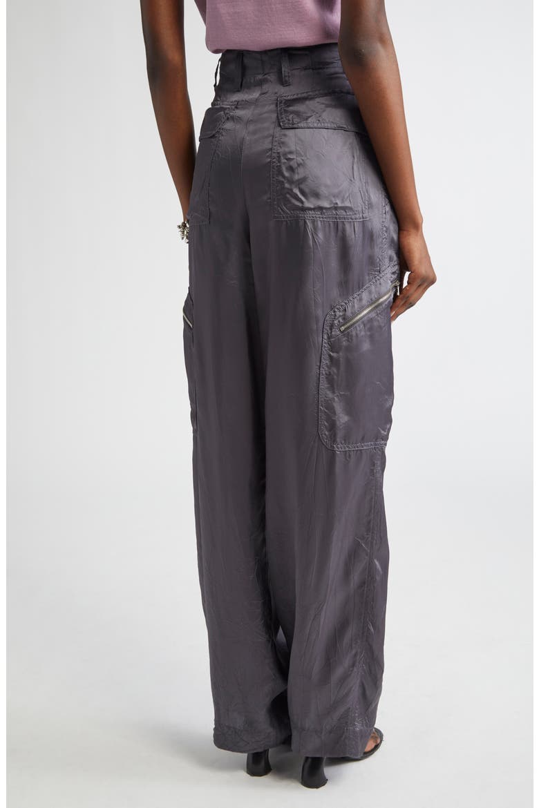 Utility Van Insert Dries Van Noten Loose Fit Satin Cargo Pants (Women) | Nordstromrack