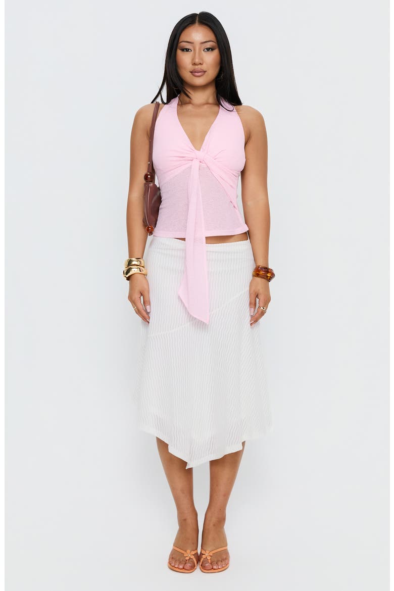 Adrea Asymmetric Midi Skirt, Alternate, color, WHITE