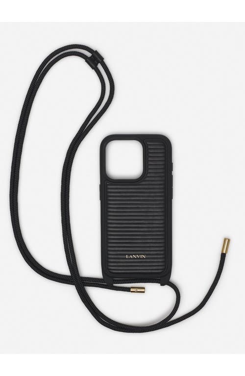 LANVIN LANVIN CONCERTO ARPÈGE LEATHER CASE FOR IPHONE 15